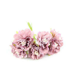 bouquet de 6 fleurs en tissu