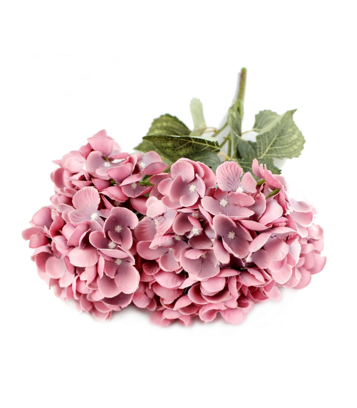 BOUQUET D'HORTENSIAS EN TISSU "THAIS"