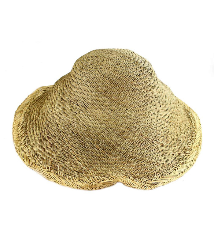 Capeline en fibres naturelles sans apprêt