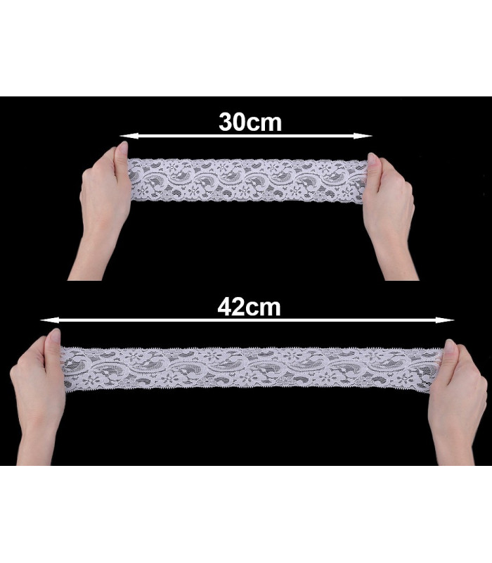dentelle élastique 55 mm x 1 mt.