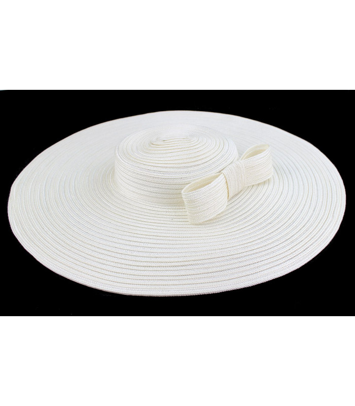 CAPELINE EN PAILLE ARTIFICIELLE TRESSÉE