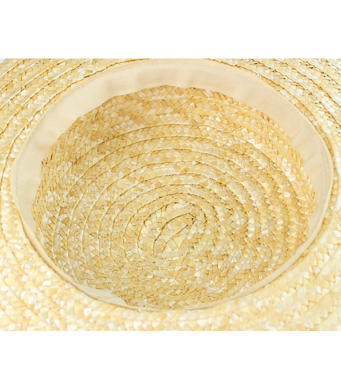 Canotier en Paille Tressée 100% Naturelle "Amazonia"