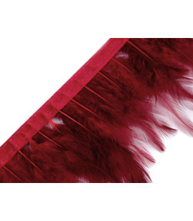 Frange en plumes de cou de coq 25 cm