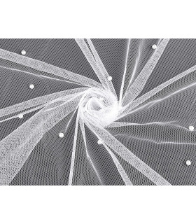 Tulle fin avec perles 1,60 x 1 mt.