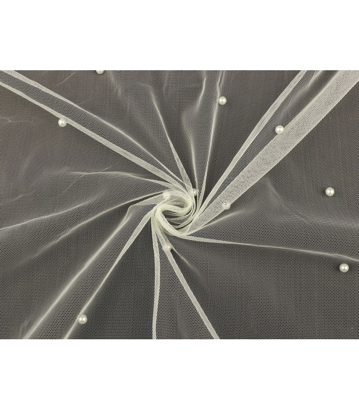 Tulle fin avec perles 1,60 x 1 mt.
