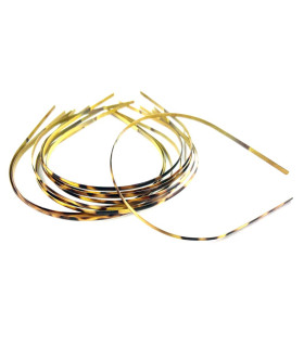 DIADEMA MÉTALLIQUE EN ÉCAILLE DE TORTUE DE 4 MM.