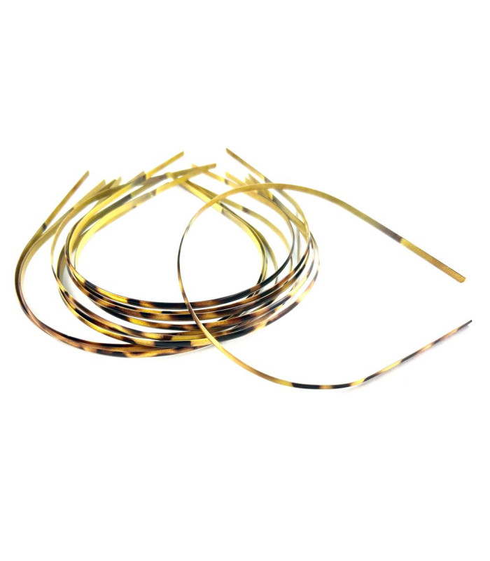 DIADEMA MÉTALLIQUE EN ÉCAILLE DE TORTUE DE 4 MM.