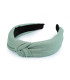 Bandeau Élégant en Tissu Unicolore à Structure Rayée avec Nœud