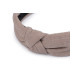 Bandeau Élégant en Tissu Unicolore à Structure Rayée avec Nœud