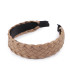 Bandeau large en simili cuir tressé - Élégance polyvalente