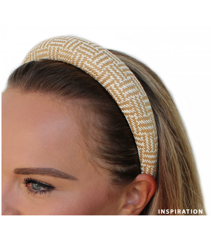 Bandeau large en style rotin avec tresses
