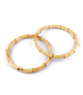 POIGNÉES DE BAMBOU POUR SACS Ø15 cm (PAIRE)