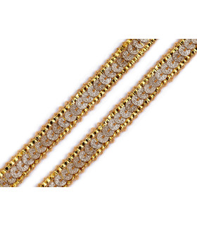 Liseré en sequin avec strass 13 mm. x 1 mt.