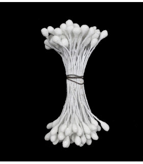 Pistil irisé à 2 faces avec pédoncule en fil de fer