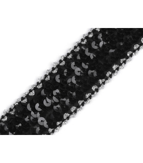 Galon de Paillettes - Largeur 40 mm - Élastique