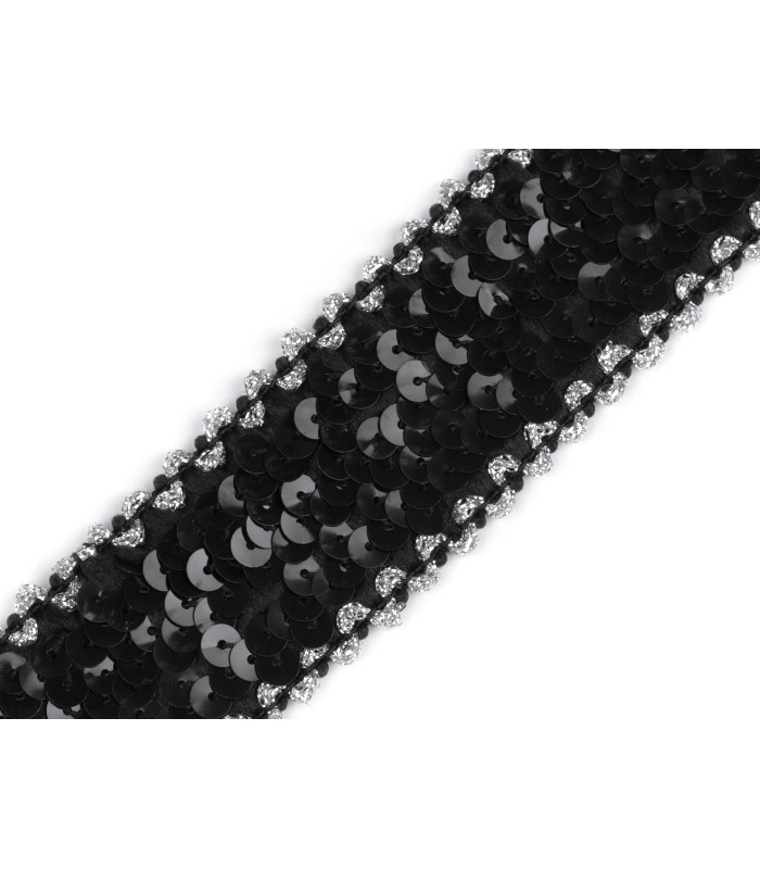 Galon de Paillettes - Largeur 40 mm - Élastique
