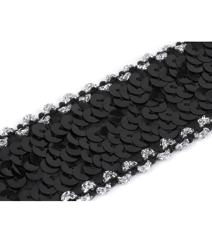 Galon de Paillettes - Largeur 40 mm - Élastique