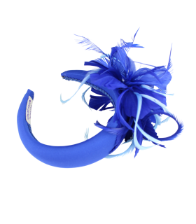 Serre-tête rembourré en lycra avec plumes "NOVA"