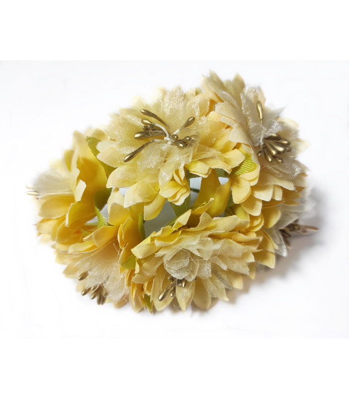BOUQUET 6 FLEURS EN TISSU