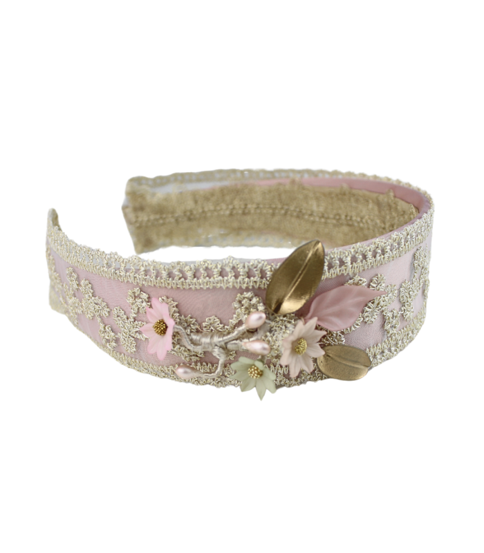 BANDEAU ENFANT FLEUR EN PORCELAINE
