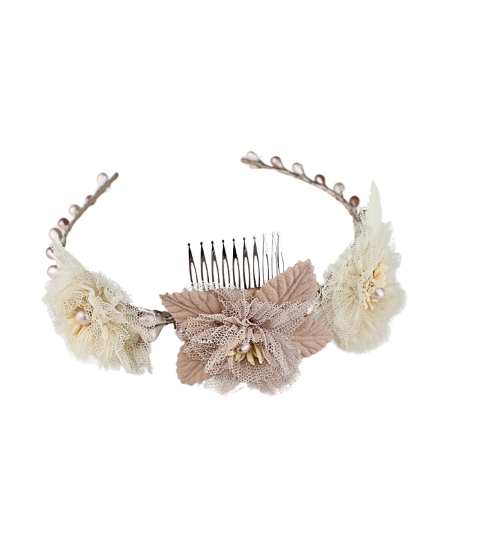 TIARE ENFANT FLEURS EN TULLE