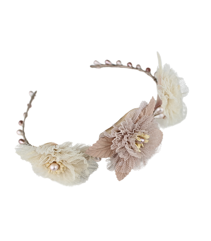 TIARE ENFANT FLEURS EN TULLE