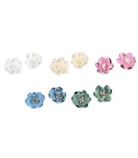 Fleur en Tissu à Coller Ø5 cm