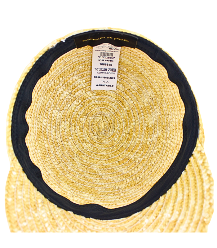 CHAPEAU DE PAILLE TRESSÉE NATURELLE