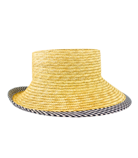 CHAPEAU DE PAILLE NATURELLE TRESSÉE AJUSTABLE
