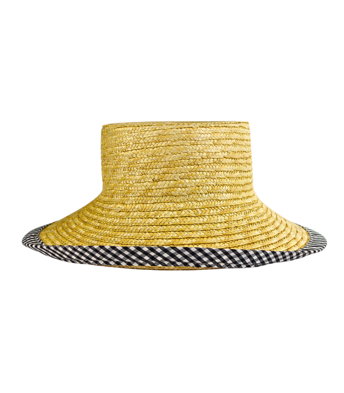 CHAPEAU DE PAILLE NATURELLE TRESSÉE AJUSTABLE