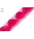 RUBAN TULLE AVEC ROSES EN TISSU