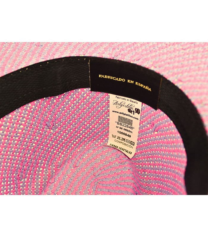 CHAPEAU EN FIBRES VÉGÉTALES LILAS AJUSTABLE