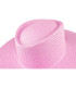 CHAPEAU EN FIBRES VÉGÉTALES ROSE AJUSTABLE
