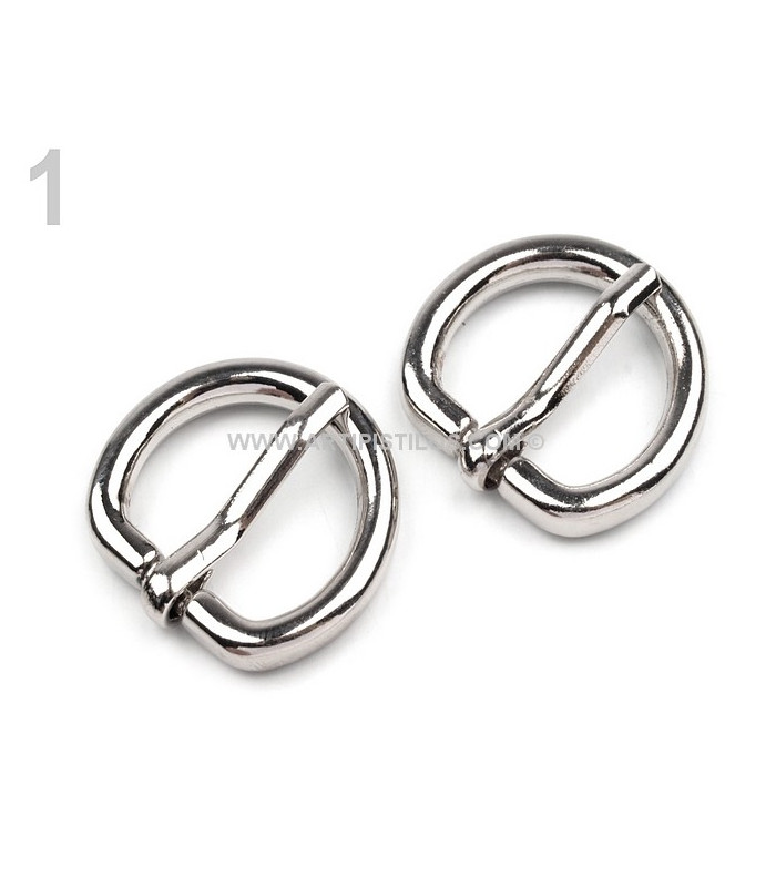 BOUCLE MÉTALLIQUE POUR CEINTURE 12 MM.