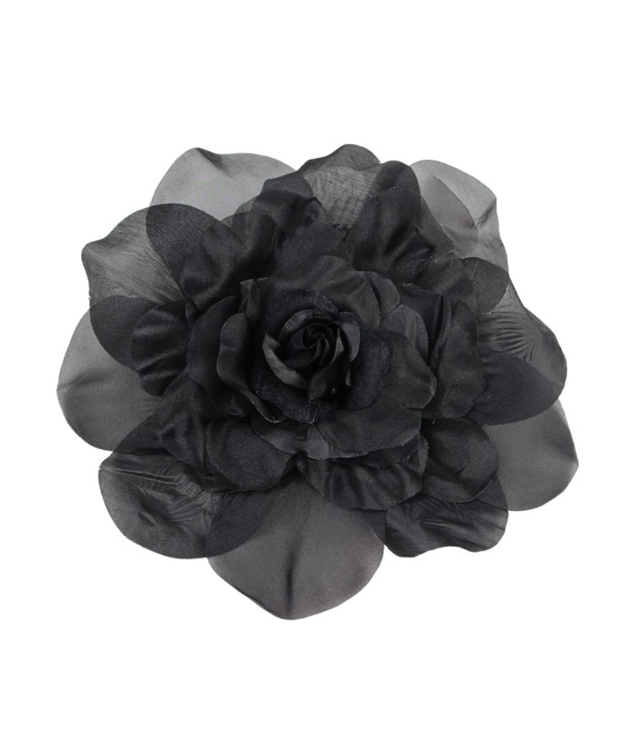 MAXIFLEUR EN TISSU ET ORGANDI 26CM