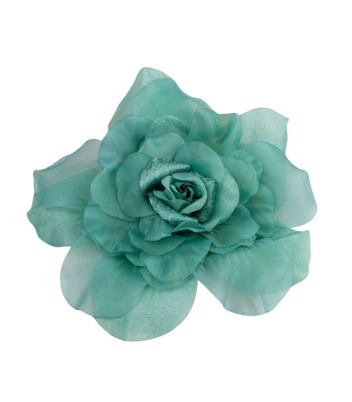 MAXIFLEUR EN TISSU ET ORGANDI 26CM