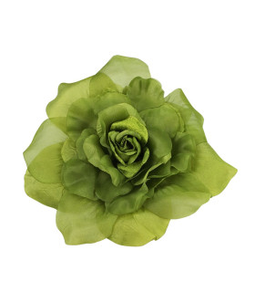 MAXIFLEUR EN TISSU ET ORGANDI 26CM