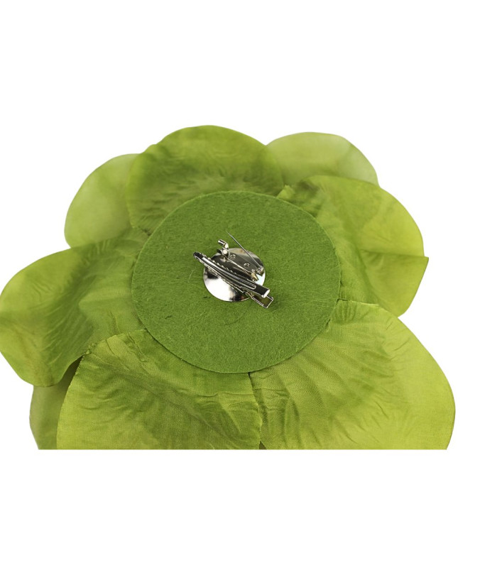 MAXIFLEUR EN TISSU ET ORGANDI 26CM