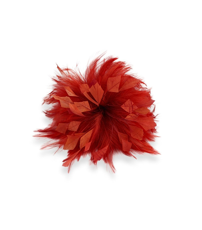FLEUR EN PLUMES DE COQ