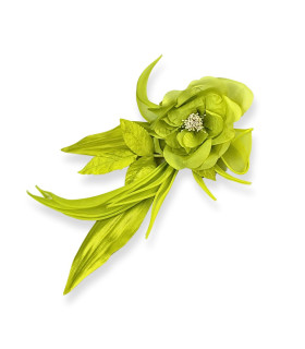 FLEUR EN ORGANZA AVEC PÉTALES EN SATIN