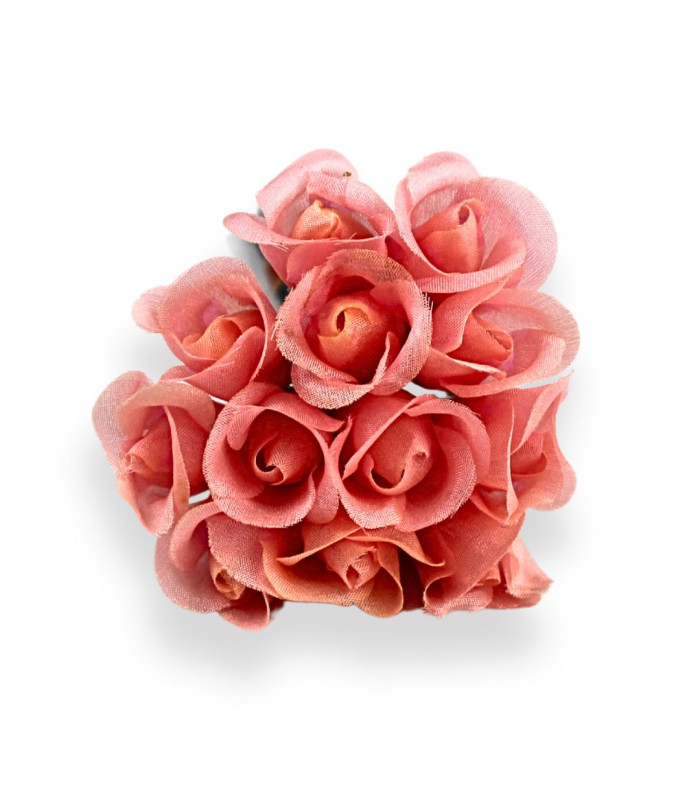 BOUQUET DE 12 MINI FLEURS EN TISSU