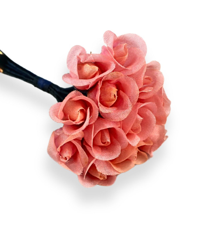 BOUQUET DE 12 MINI FLEURS EN TISSU