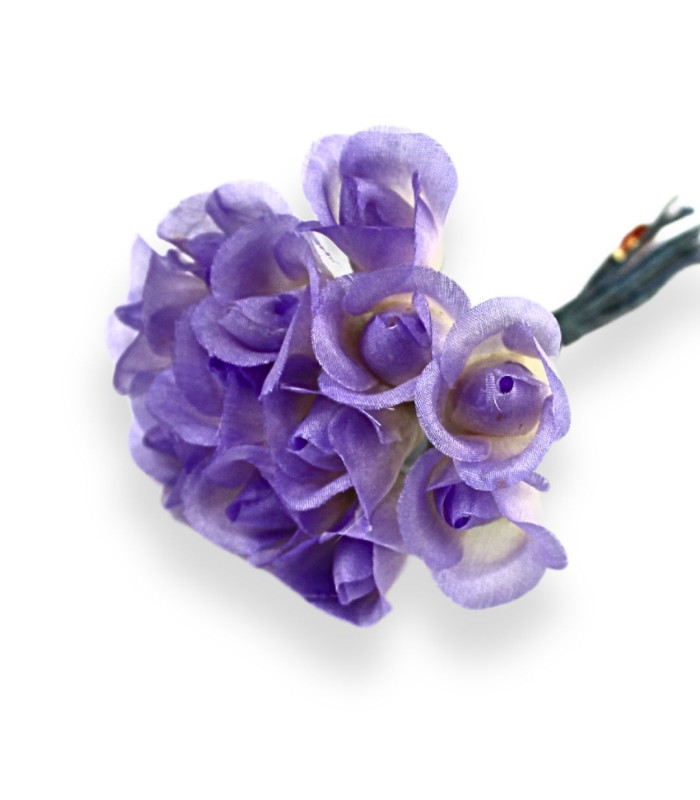 BOUQUET DE 12 MINI FLEURS EN TISSU