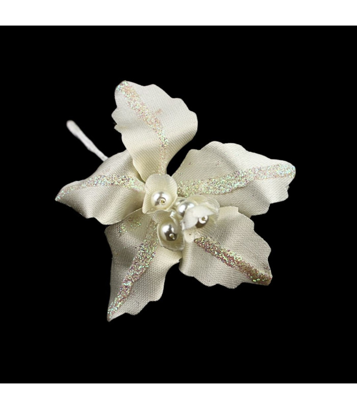 MINIFLEUR EN TISSU AVEC PAILLETTES