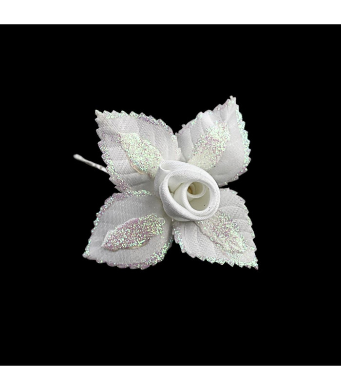 MINIFLEUR EN TISSU AVEC PAILLETTES