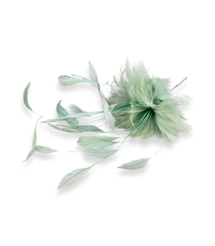ARRANGEMENT DE PLUMES DE COQ 32CM
