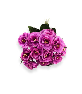 BOUQUET DE MINI-FLEURS EN TISSU AVEC PISTILS