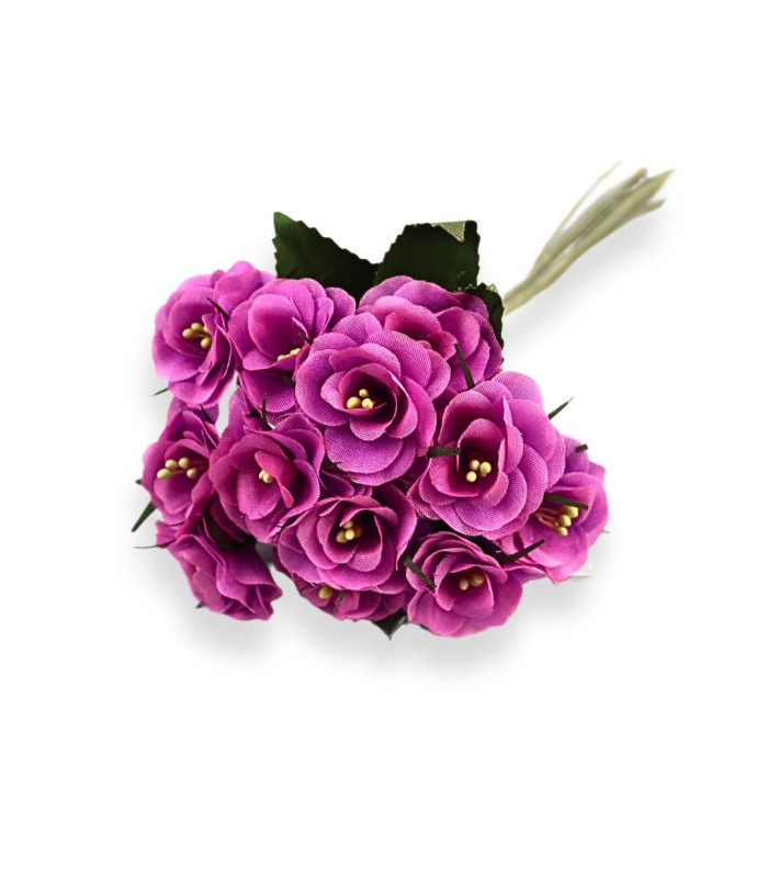 BOUQUET DE MINI-FLEURS EN TISSU AVEC PISTILS