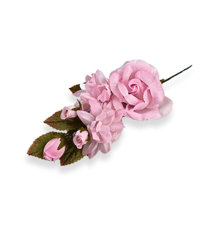 BOUQUET DE FLEURS EN TISSU ROSES