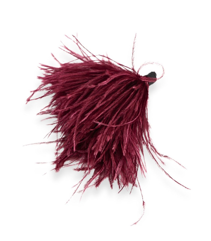 POM-POM DE FLEURS DE PLUMES D'EMU 22CM